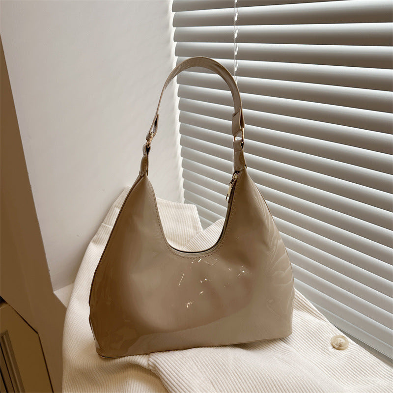 Retro Leather Shoulder Bag – Classic PU Underarm Purse for Women
