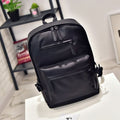 Unisex Urban Style Student Backpack – PU Leather, 14-Inch Laptop Compartment