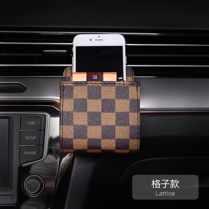 Leather Car Air Vent Storage Box (Set of 2)