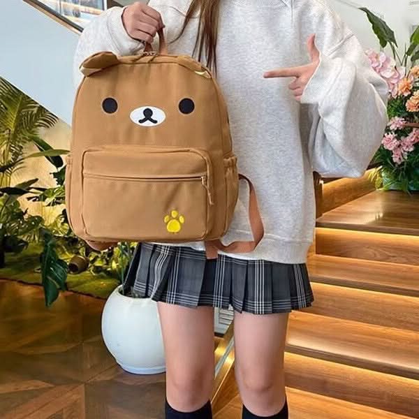 Cute Bear Backpack for Girls – Trendy Cartoon School Bag for Kids