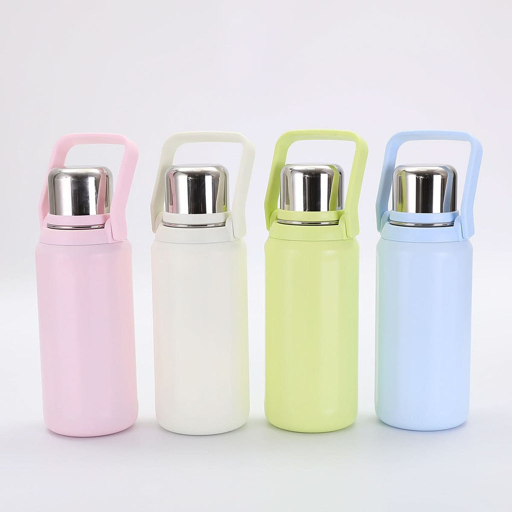 Stainless Steel Thermos with Handle – Cute & Durable Travel Cup