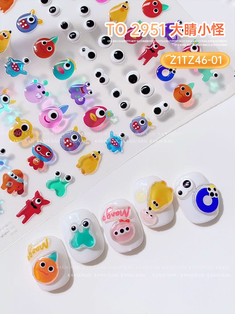 Cartoon Jelly Nail Stickers