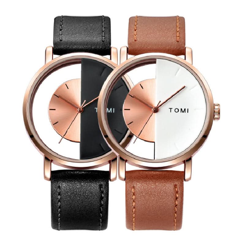 Unisex Hollow Design Quartz Watch – Casual Fashion Timepiece