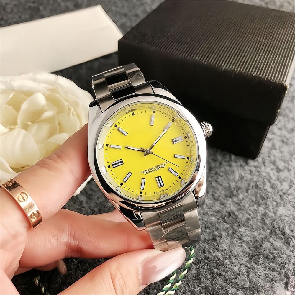 Unisex Quartz Watch with Large Dial & Calendar – Waterproof Fashion Timepiece