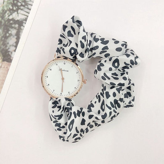 Women’s Leopard & Houndstooth Print Watch – Quartz Movement, Fashion Strap