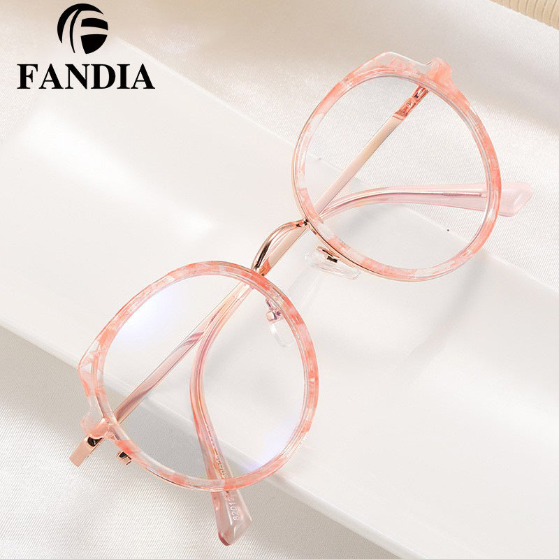 Women’s Round TR90 Blue Light Glasses Frame – Ultra-Light Full Frame Eyewear