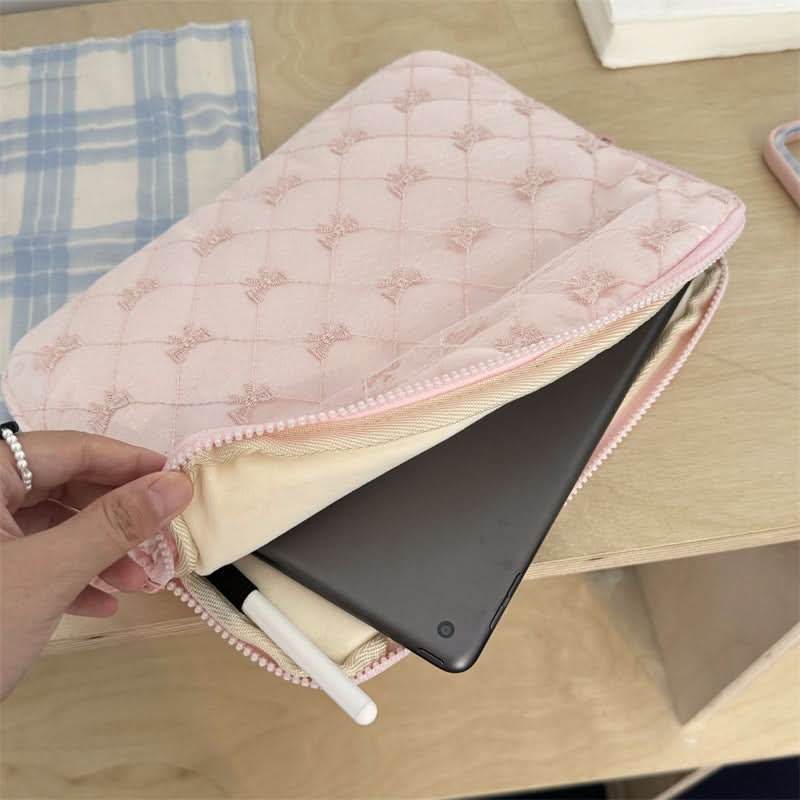 Lace Embroidered Tablet Laptop Bag 11-15.6