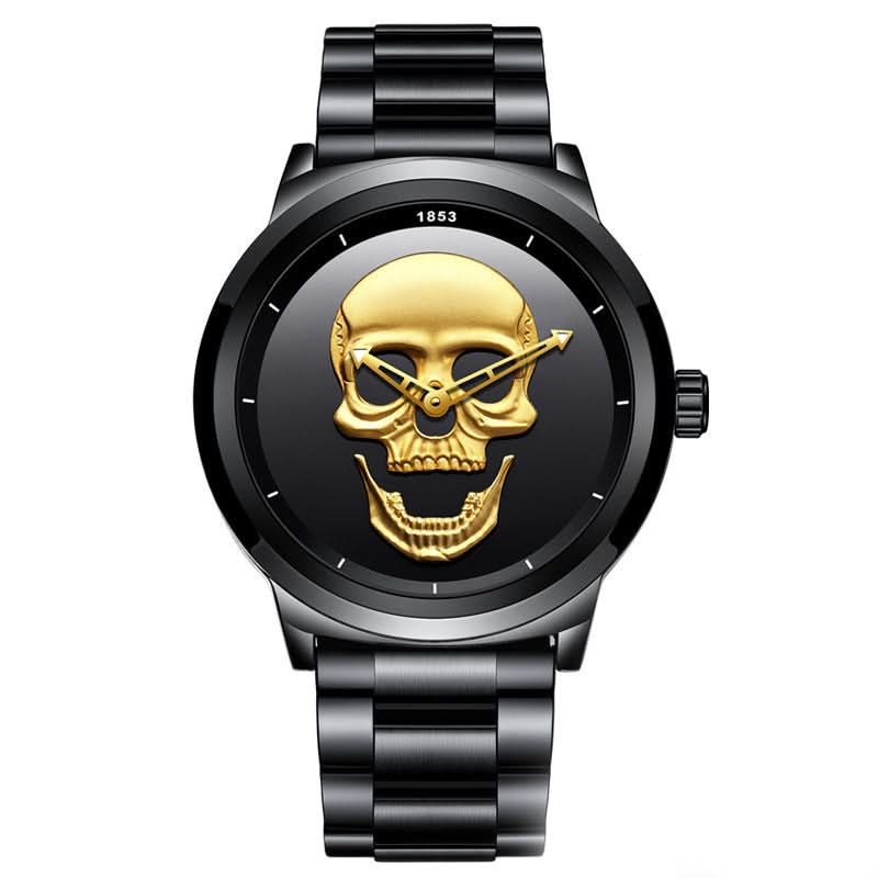 Men’s Skull 3D Quartz Watch – Fashionable, Waterproof Watch