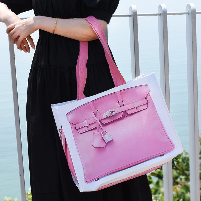 Woven Shopping Tote Bag – Reusable PP Handbag with High Load Capacity