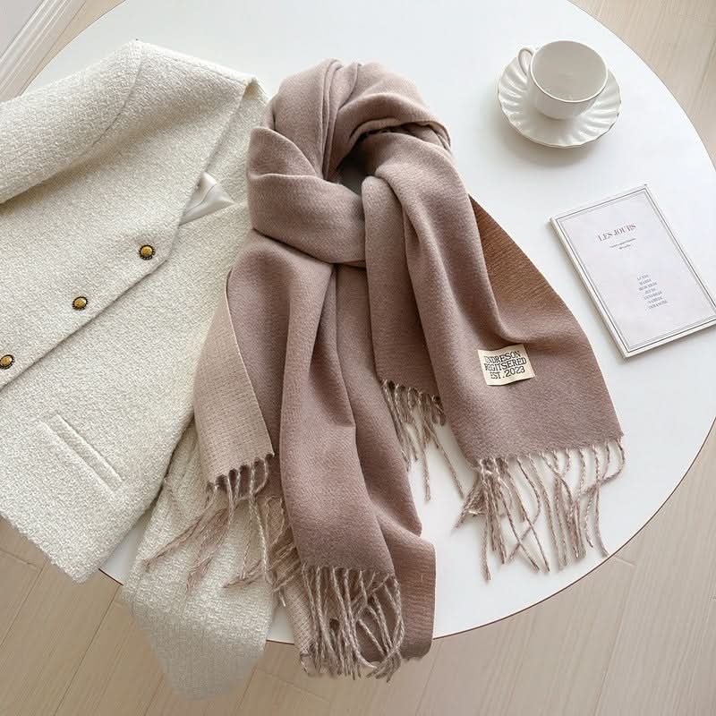 Korean Style Double-Sided Imitation Cashmere Scarf
