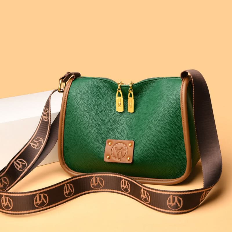 Women's Soft PU Leather Messenger Bag – With Wide Strap
