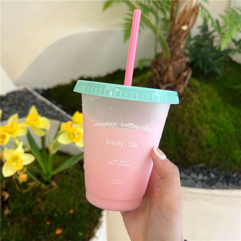 Korean Cartoon Puppy Travel Coffee Tumbler