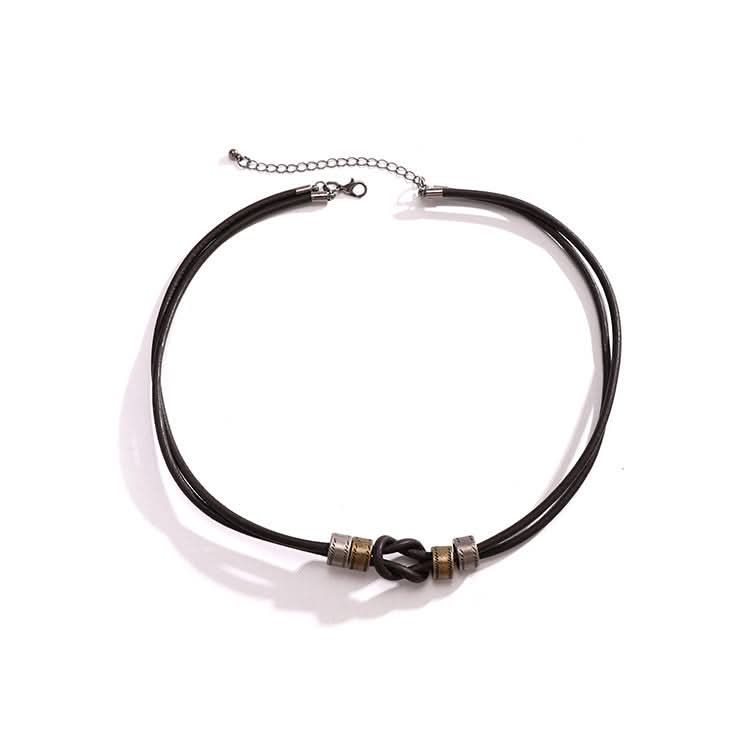 Men's Double-Layer Leather Jewelry – Trendy Hip-Hop Pendant