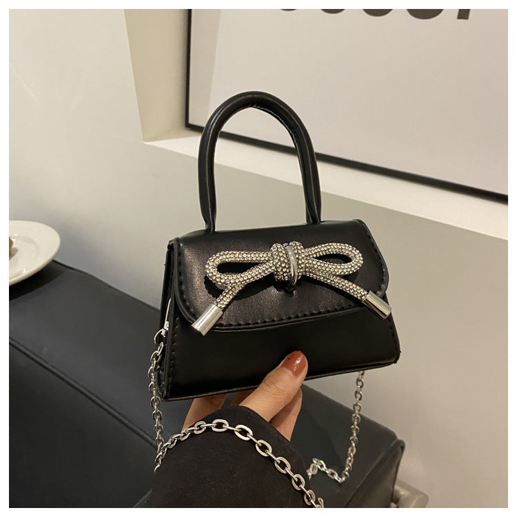 Cute Mini Handbag for Women – Bowknot PU Shoulder Lipstick Crossbody Bag