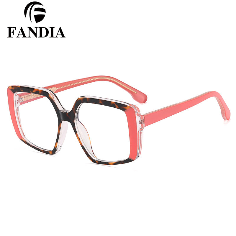 Women's Box Frame Anti-Blue Light Glasses – Large Optical Eyewear | Myopia-Ready