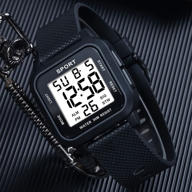 Men’s Casual Square Digital Sports Watch – Multi-Function, Alarm, Stopwatch