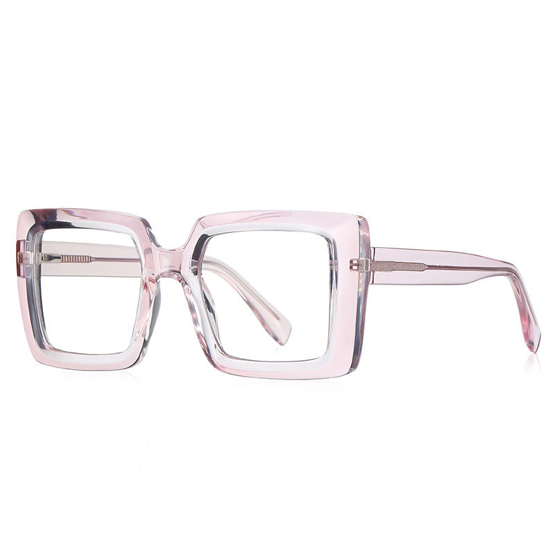 Anti-Blue Light Oversized Square Glasses – TR90 Fashion Eyewear for Women