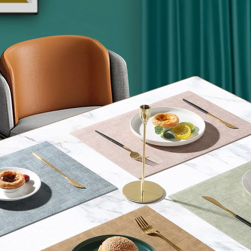 Double-Sided Leather Waterproof Square Placemat