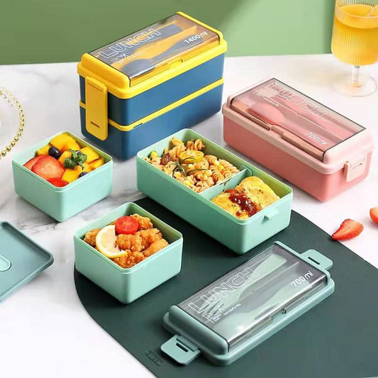Large-Capacity Microwave-Safe Lunch Box – Japanese-Style