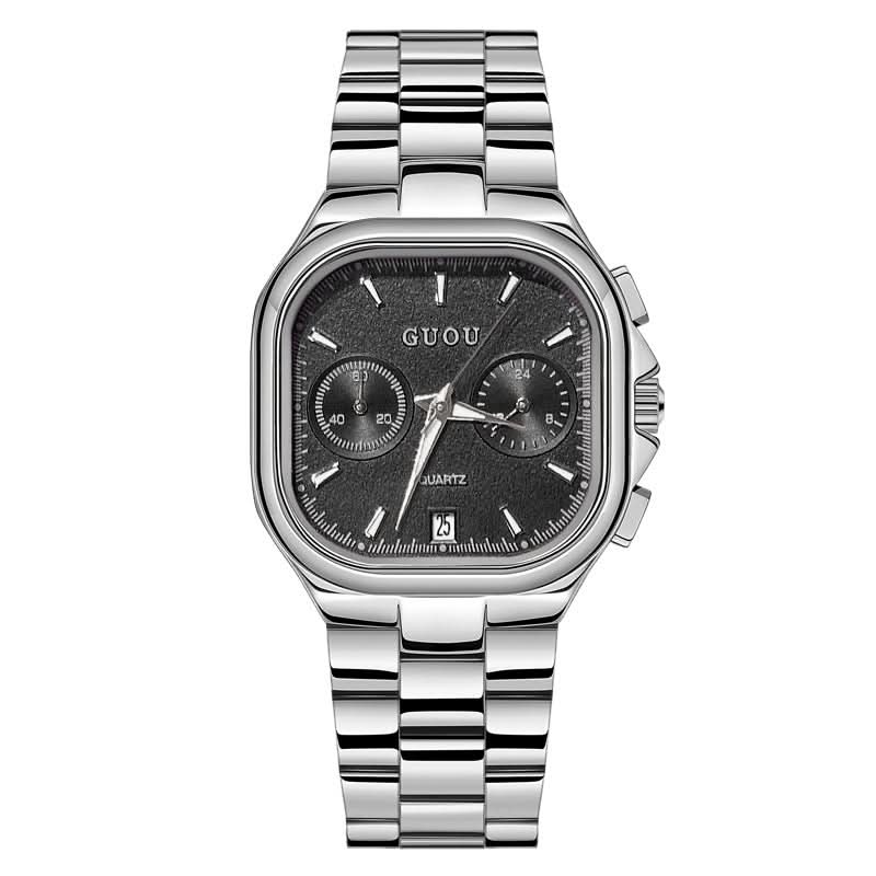 Stylish Square Quartz Watch with Calendar for Women
