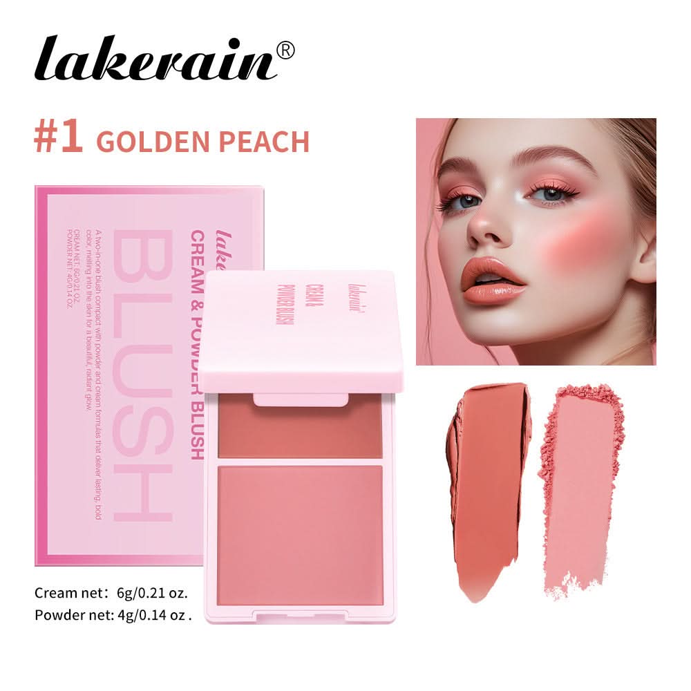 2-in-1 Blush Cream & Powder – Long-Lasting, Blendable, Matte & Dewy Finish