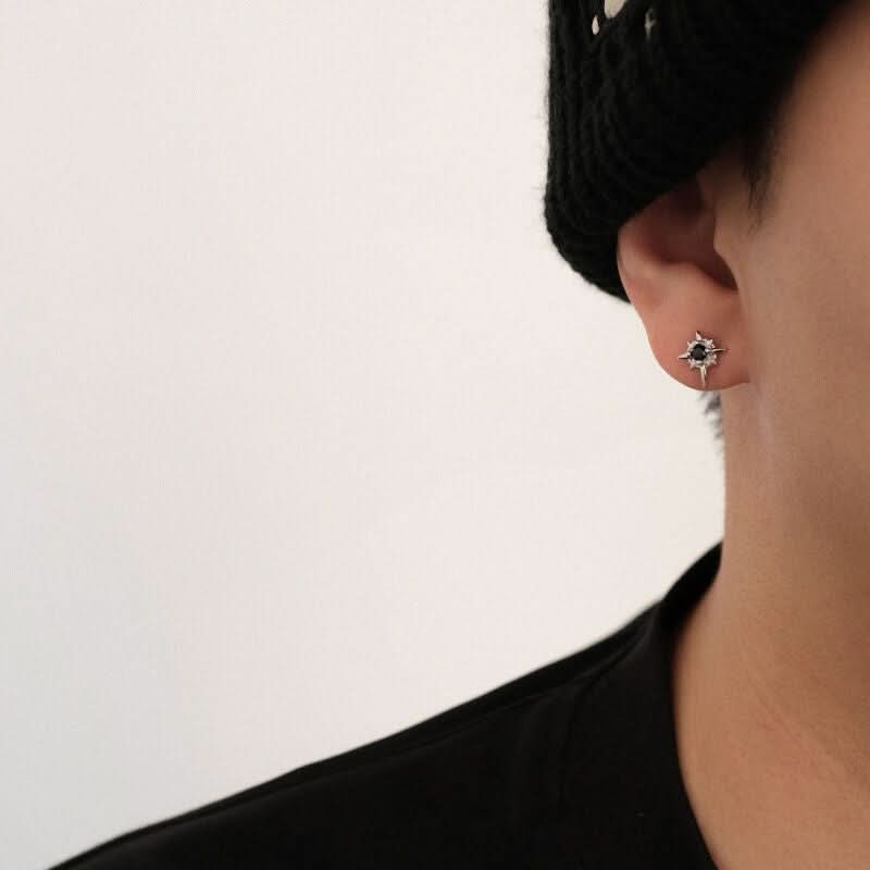 Men's Polaris Zircon Stud Earrings – Simple & Versatile Design