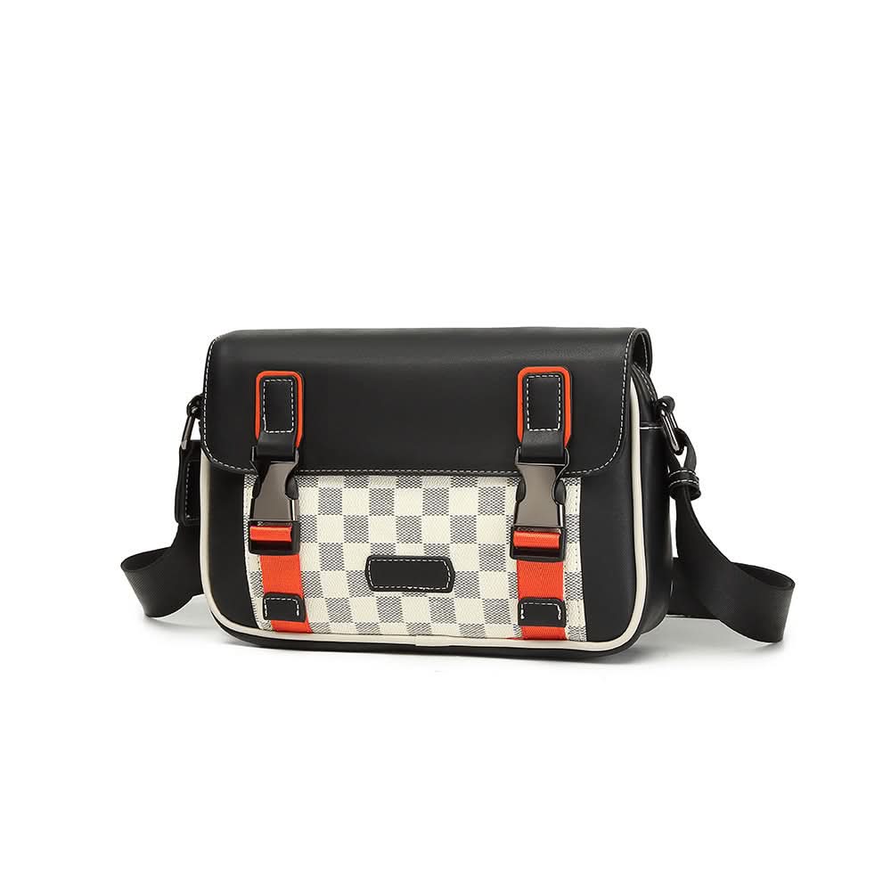 Men's Trendy Plaid Crossbody Bag – For Street Style