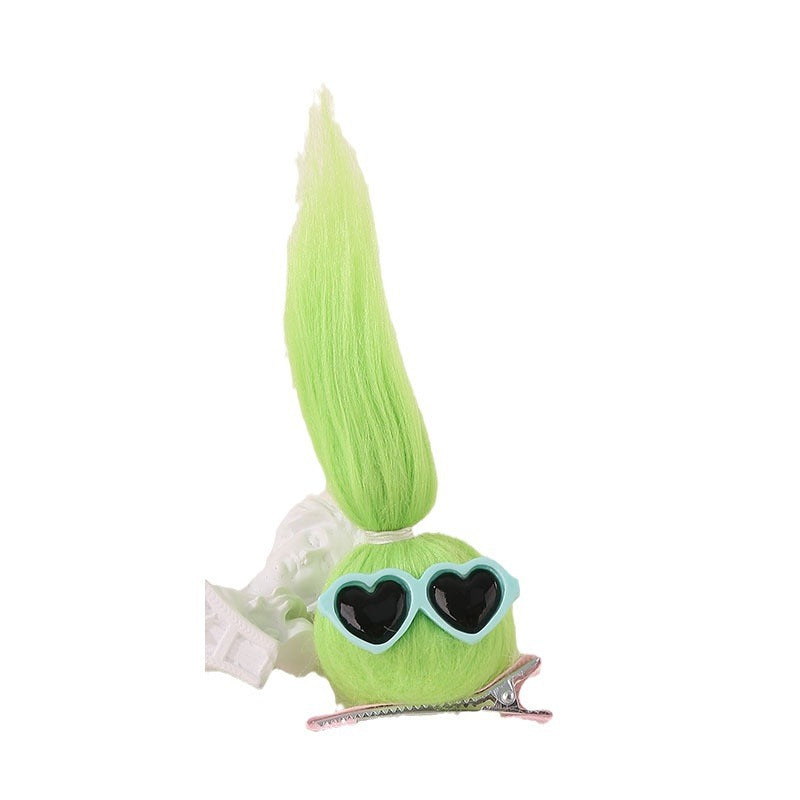 Plush Cute Doll Hair Clips – Handmade Dopamine Duckbill Clips for Girls (Pack of 8)
