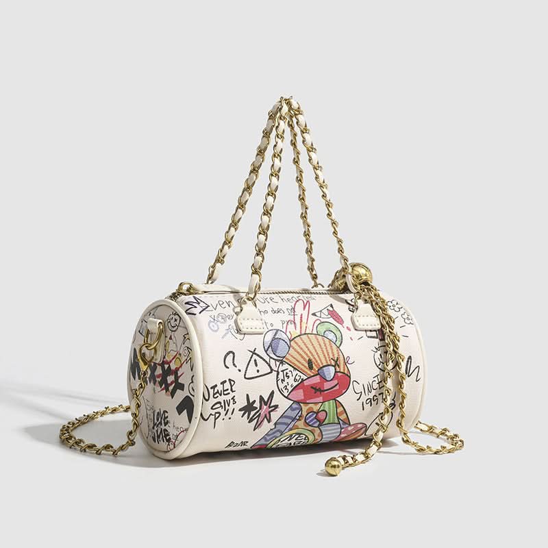 Bear Cylindrical Shoulder Bag