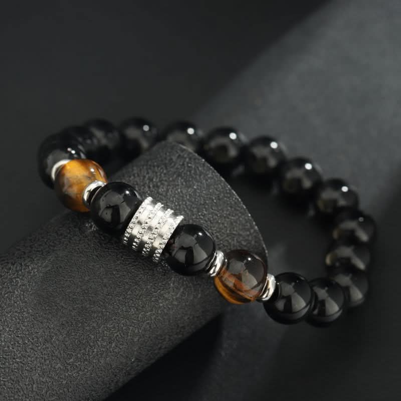 Unisex Retro Tiger Eye Bracelet – Beaded Jewelry