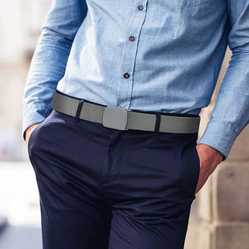 Men’s Nylon Belt with Plastic Buckle – Adjustable Military Training Belt
