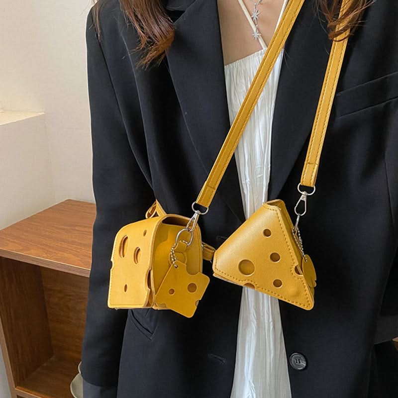 Niche Design Mini Cheese Triangle Crossbody Bag - Cute & Stylish
