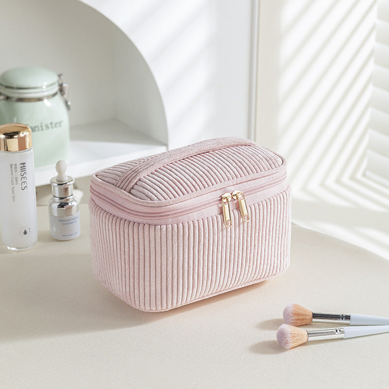 Velvet Cosmetic Bag Set – 4-Piece Travel Makeup Organizer for Women