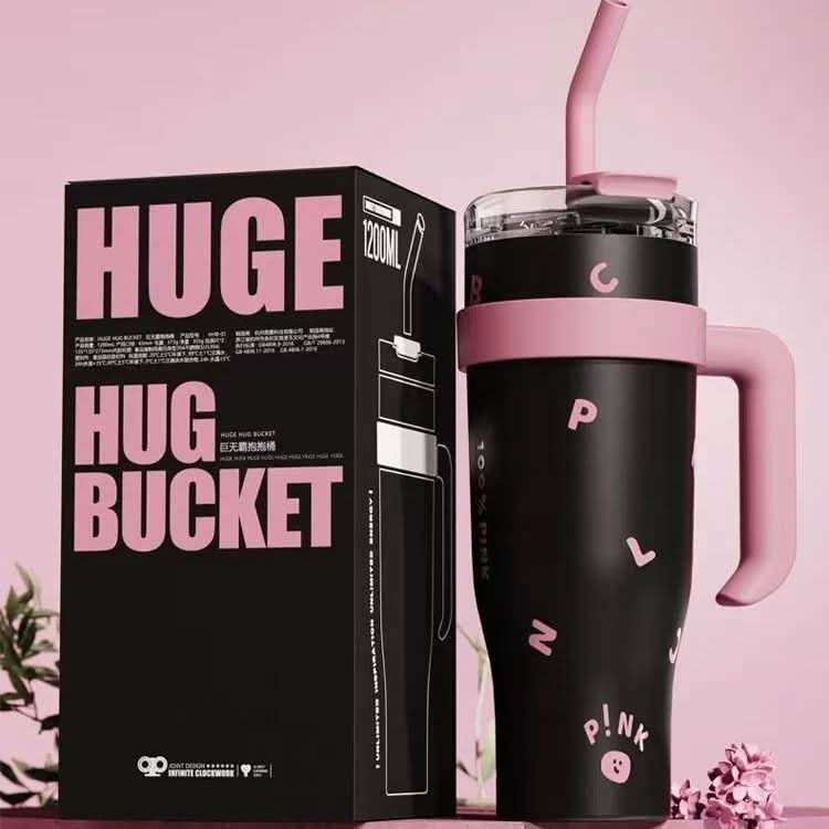 40oz Insulated Tumbler with Handle & Straw
