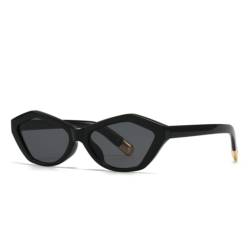 Angular Cat Eye Sunglasses – Modern Retro Design with Stylish Temple Detailing