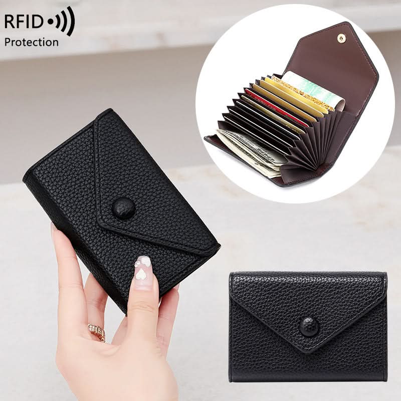 RFID Blocking PU Leather Card Holder – Lightweight Wallet for Men & Women
