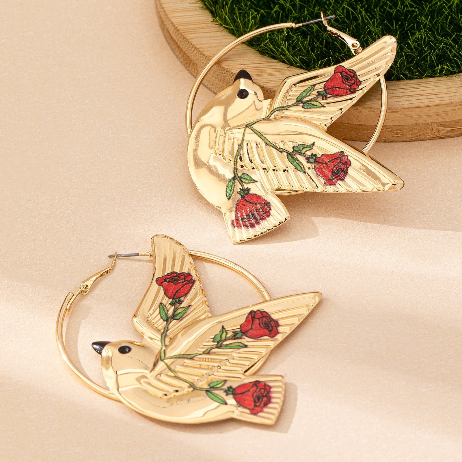 Peace Dove Earrings for Women – Alloy Animal Design Fashion Jewelry