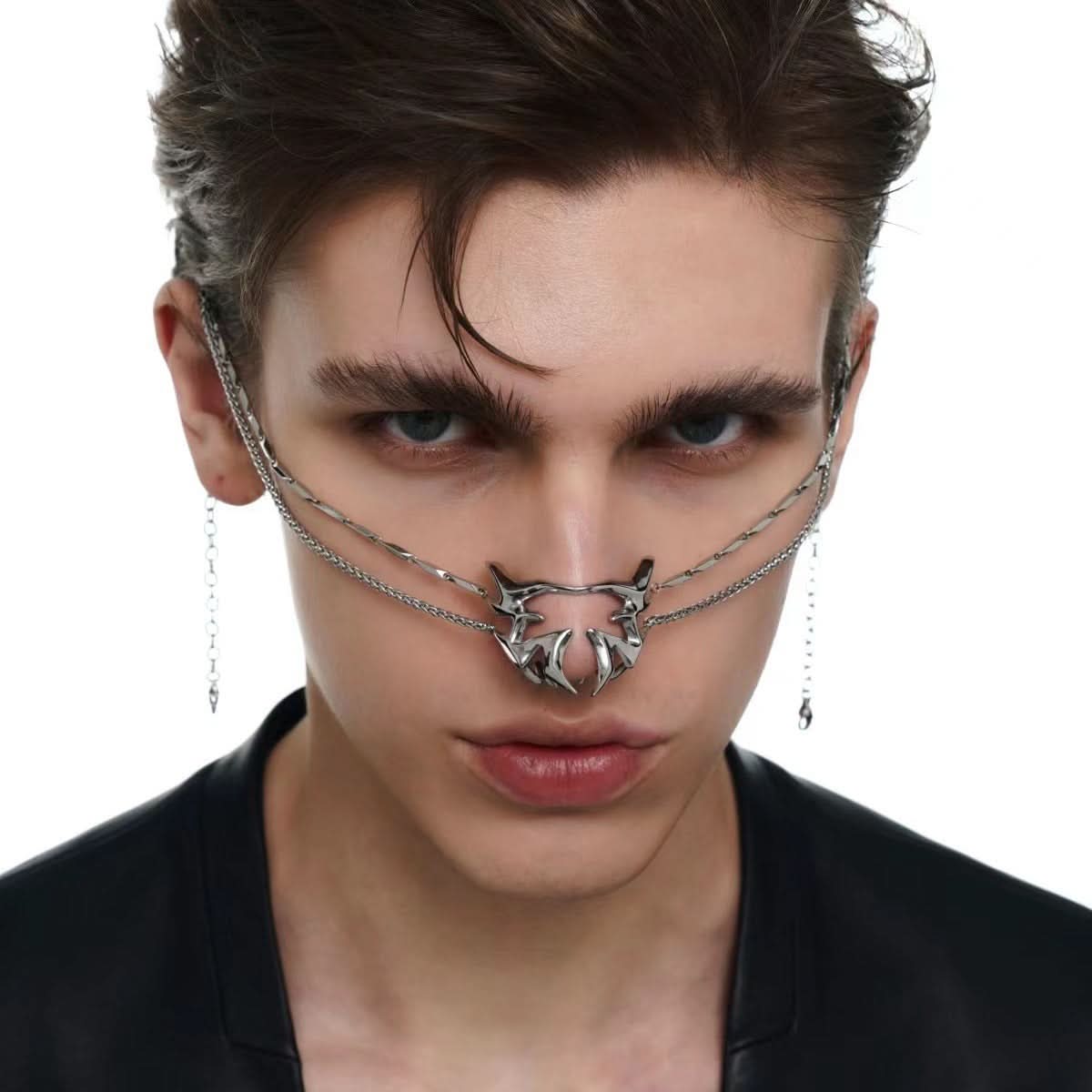 Silver Punk Nose Decoration, Unisex Accessory