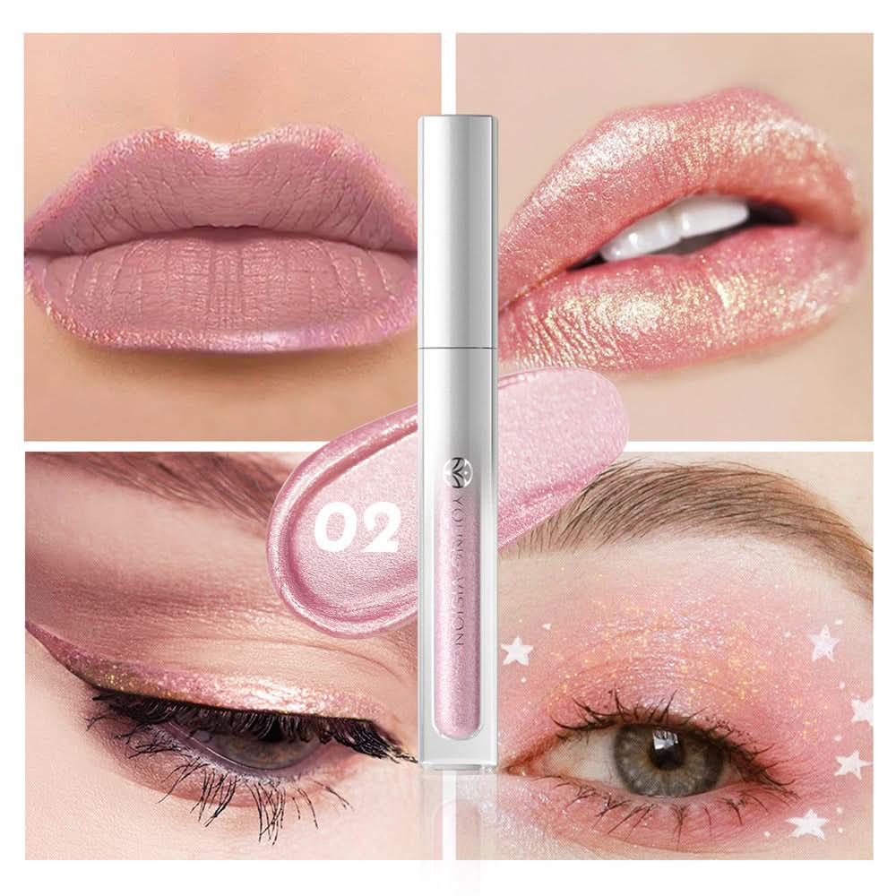 YOUNG VISION Diamond Lip Gloss – Non-Sticky, Multi-Use Pearlescent Makeup