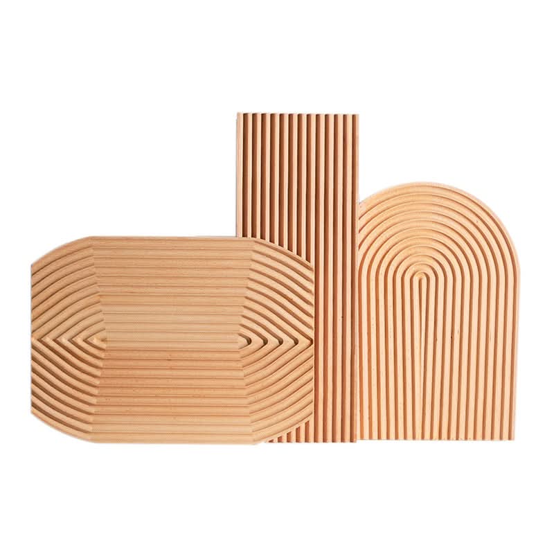Japanese Style Water Ripple Wooden Tray - Aromatherapy & Storage