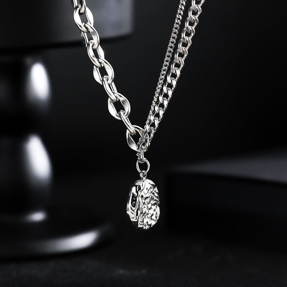 Men’s Minimalist Irregular Pendant Necklace – Chain Jewelry