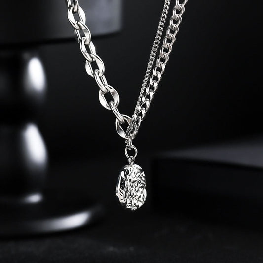 Men’s Minimalist Irregular Pendant Necklace – Chain Jewelry