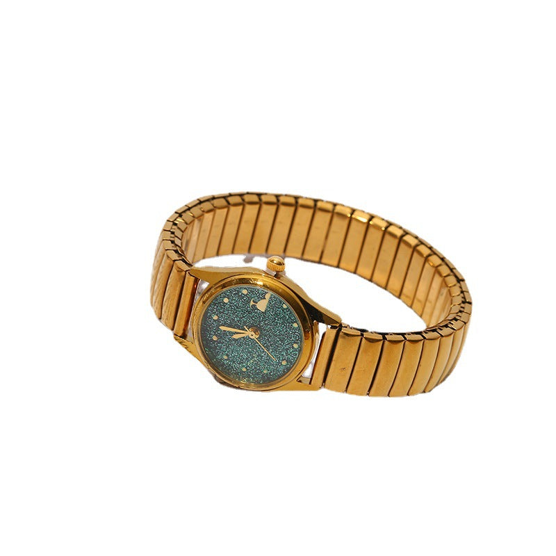 Retro Starry Sky Whale Watch for Women – Small Dial Quartz Watch with World Time