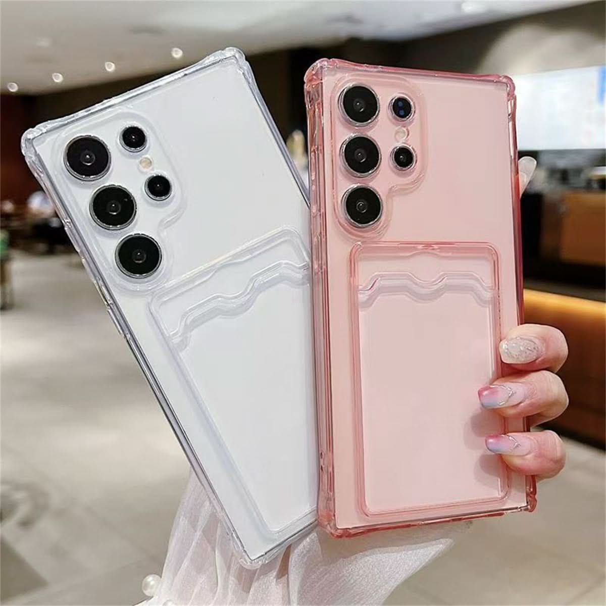 Card Holder Case for Samsung Galaxy S25 Series – Four-Corner Airbag Protection