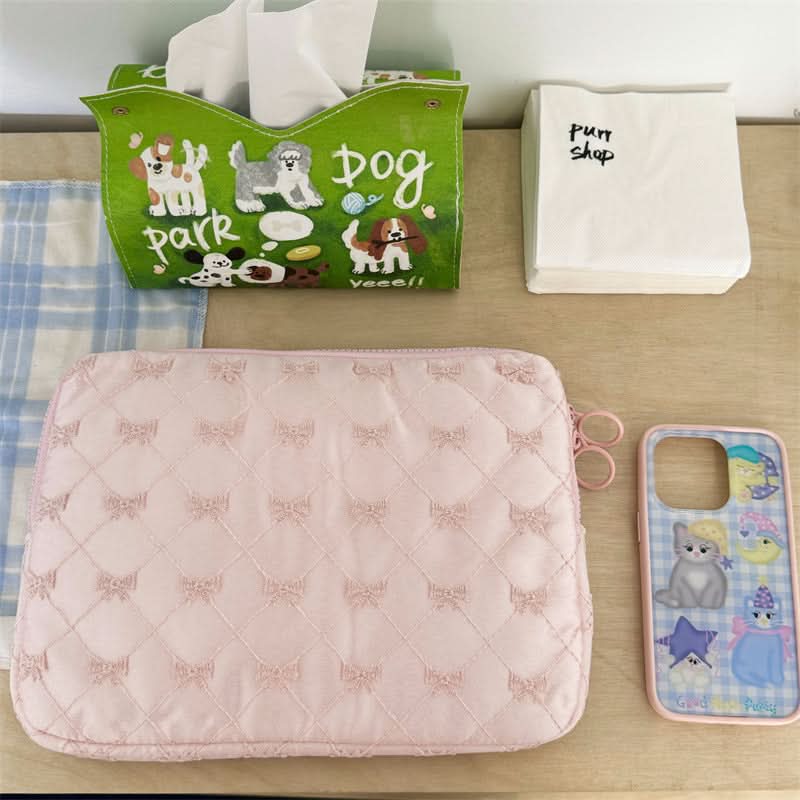 Lace Embroidered Tablet Laptop Bag 11-15.6