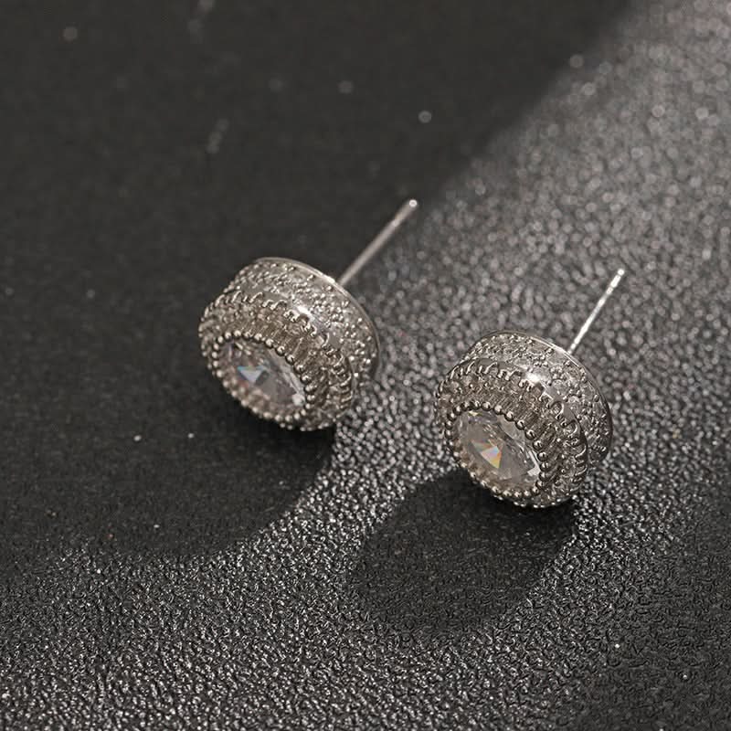 Unisex Trendy Zircon Stud Earrings – European Style