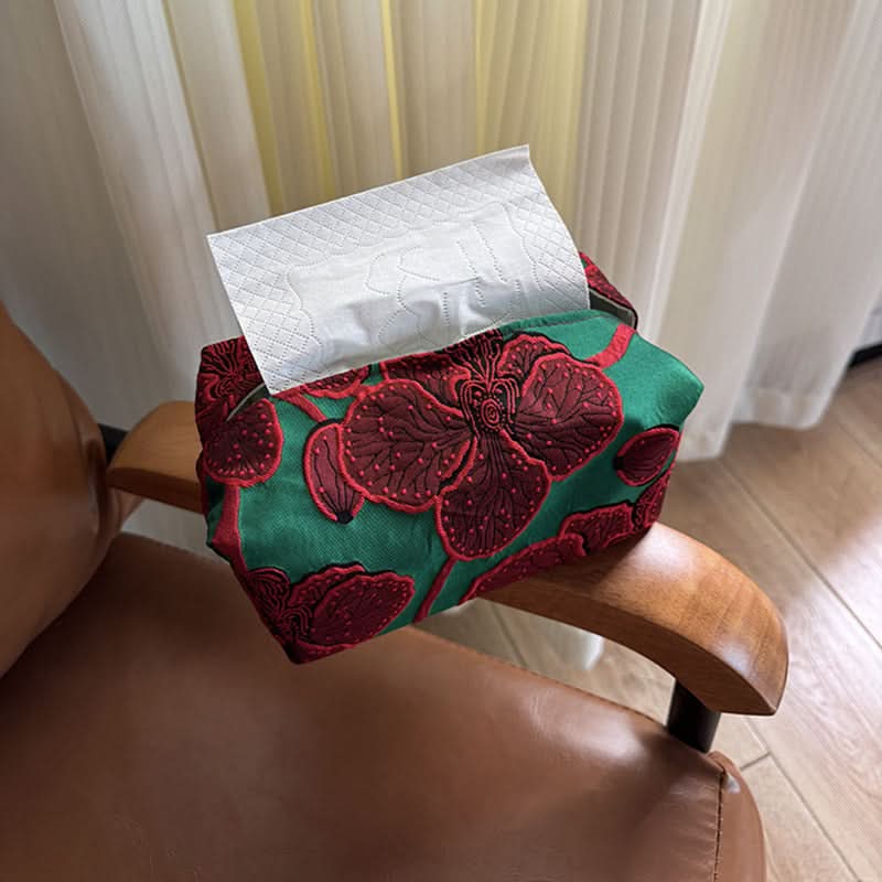 Creative Fabric Tissue Box Cover – Stylish Dust-Proof Tissue Holder for Home & Car