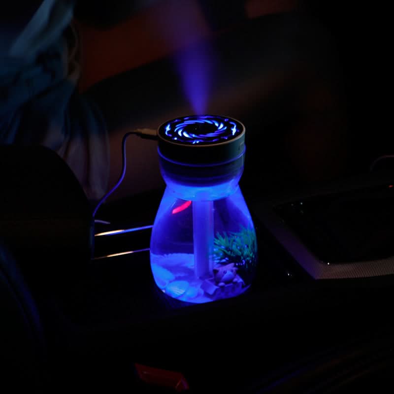 USB Aromatherapy Humidifier with Colorful LED Lights – Desktop Air Purifier