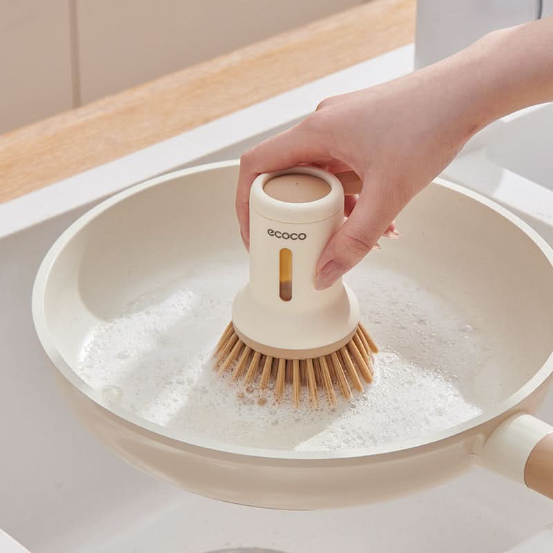 Automatic Liquid-Fill Dish Scrub Brush – Kitchen Pot & Pan Cleaning Brush