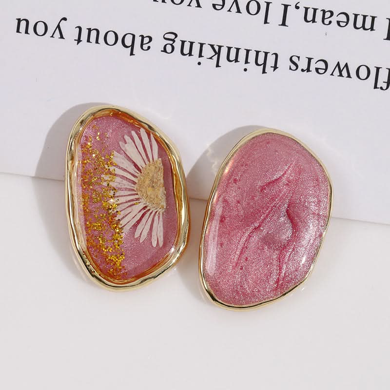 Pearl Oval Quicksand Green Leaf Earrings - DIY Jewelry Accessories (Set of 6 pcs.)